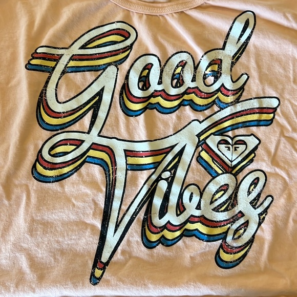 Roxy Crop top distressed good vibes logo - Picture 4 of 5